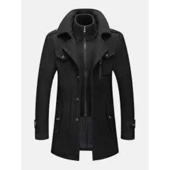 Full Sleeves Woolen Blend men overcoat 